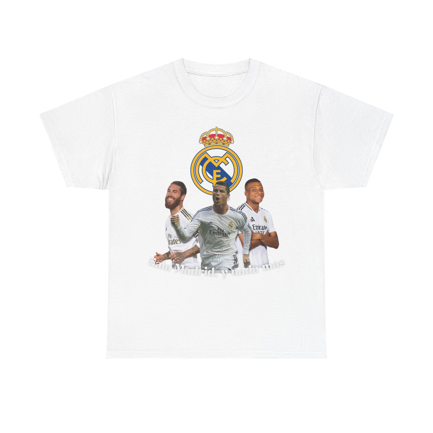 Real Madrid Legends T-Shirt – Featuring Cristiano Ronaldo, Kylian Mbappé, and Sergio Ramos