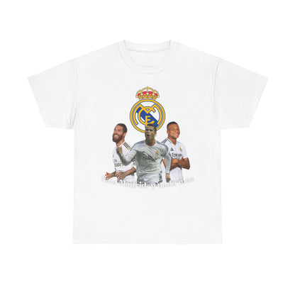 Real Madrid Legends T-Shirt – Featuring Cristiano Ronaldo, Kylian Mbappé, and Sergio Ramos