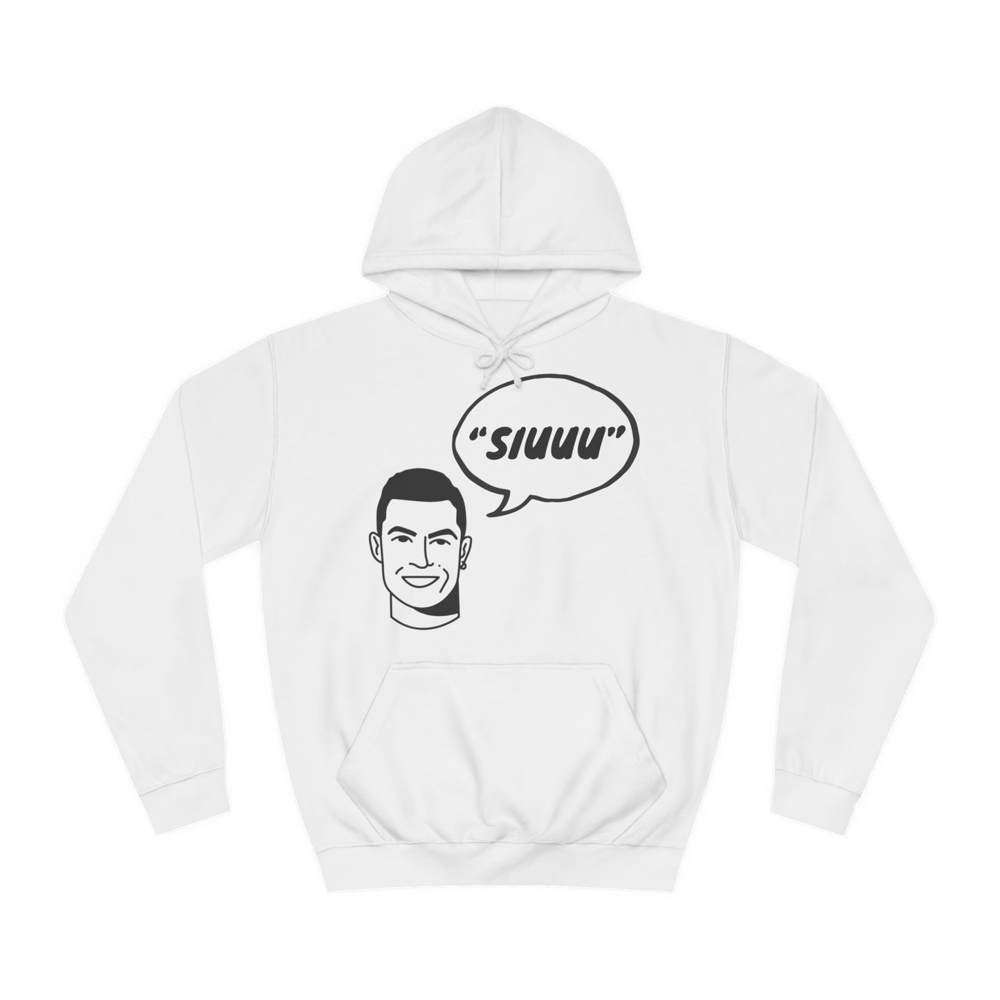 Cotton Hoodie - Cristiano Ronaldo 'Siuuu' Meme Design