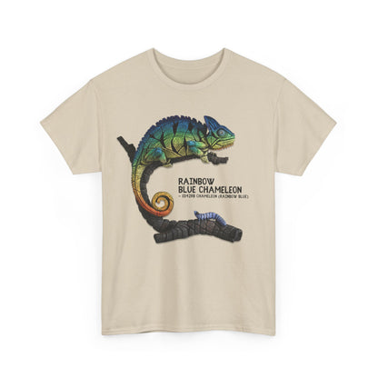 Rainbow Blue Chameleon Edge Sculpture Unisex Tee