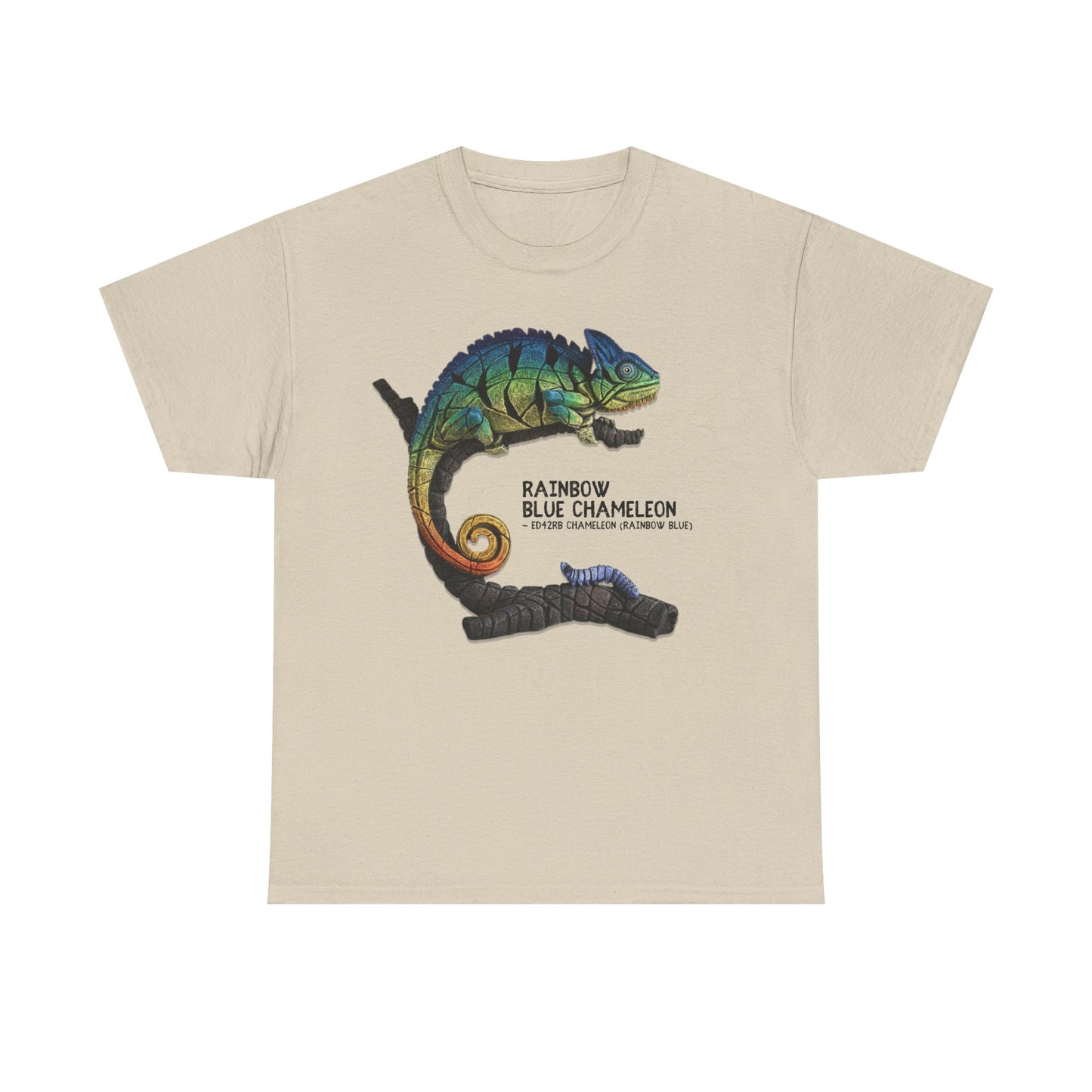 Rainbow Blue Chameleon Edge Sculpture Unisex Tee