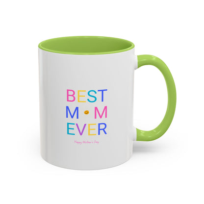 Coffee Mug, Best Mom Ever, Mothers Day Gift, Fun Cup, Tea Lover, Stylish Kitchen Décor, Colourful Ceramic Mug