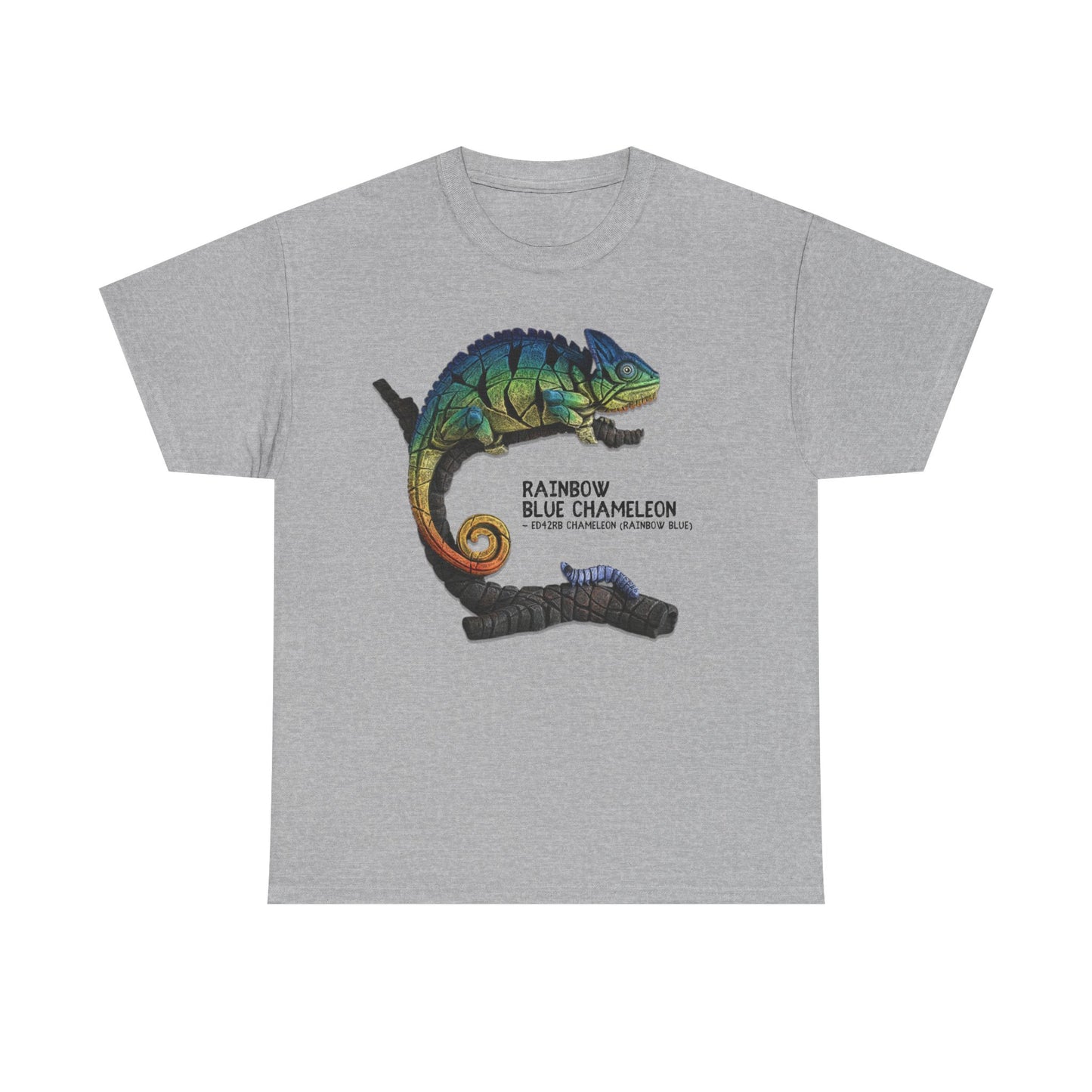 Rainbow Blue Chameleon Edge Sculpture Unisex Tee