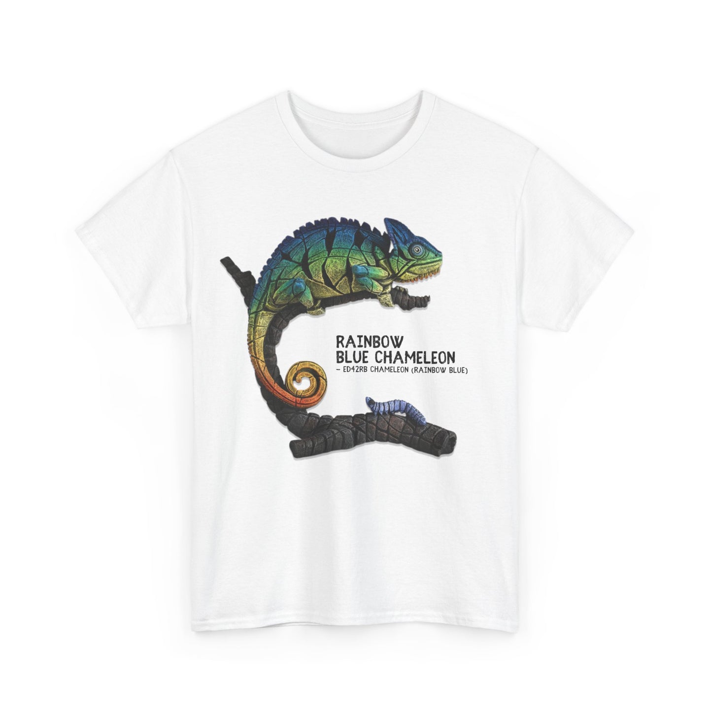 Rainbow Blue Chameleon Edge Sculpture Unisex Tee