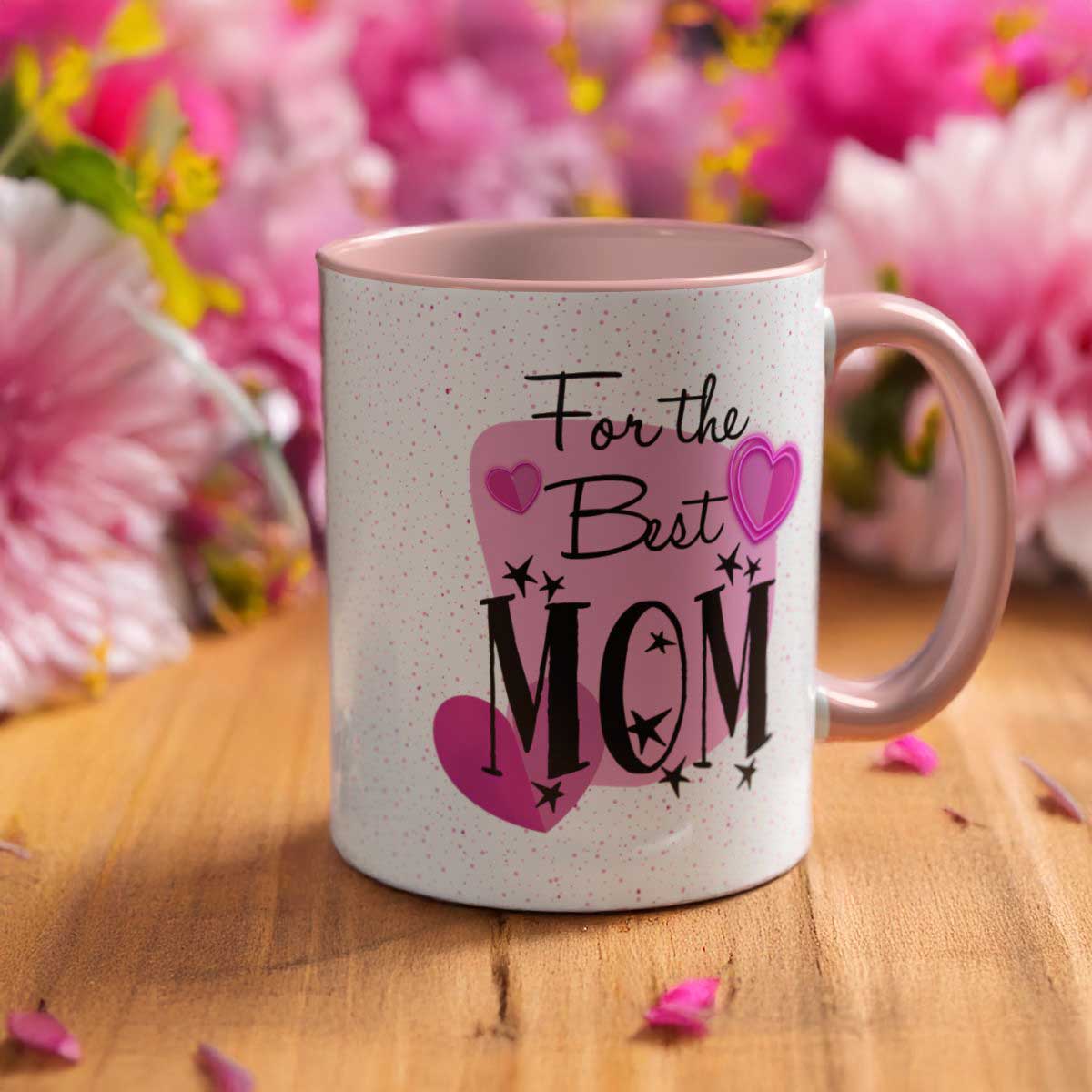 Best Mom Accent Mug - Mother's Day Gift, Birthday Present, Coffee Lover, Cute Coffee Cup, Appreciation Gift