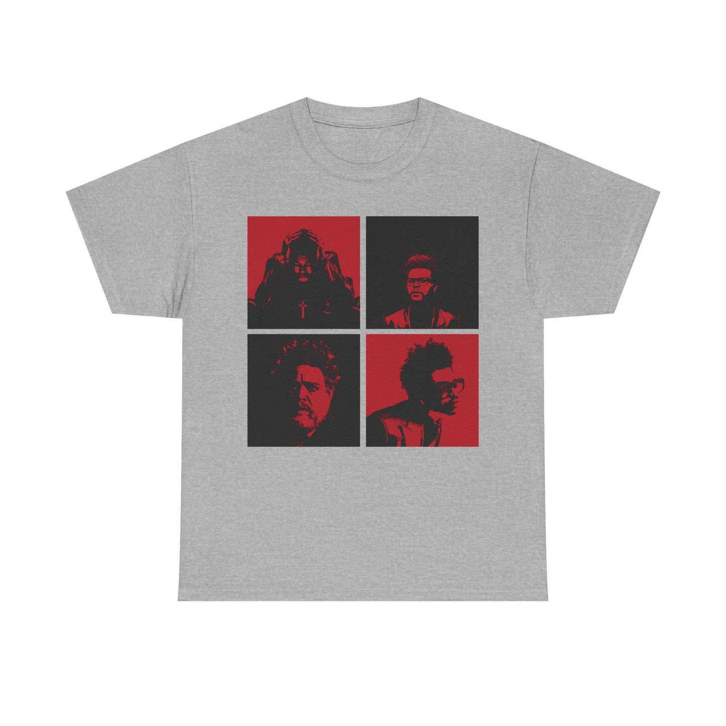 The Weeknd Black and Red Unisex Heavy Cotton Tee