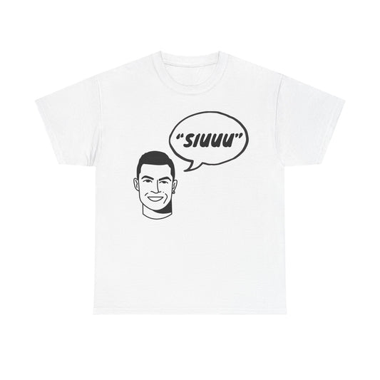 Cotton Tee - Cristiano Ronaldo 'Siuuu' Meme Design