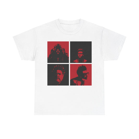 The Weeknd Black and Red Unisex Heavy Cotton Tee