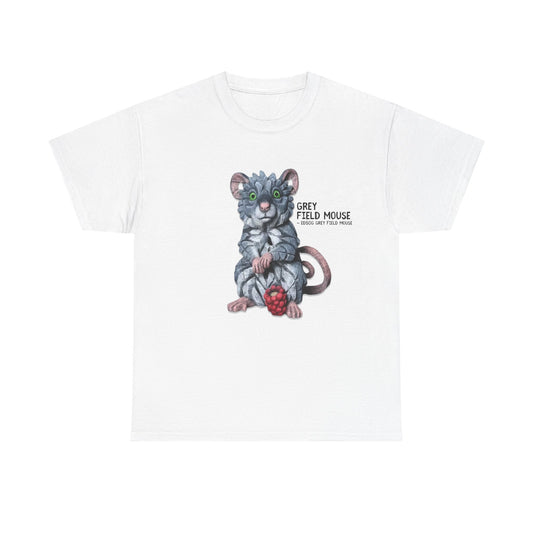 Grey Field Mouse Edge Sculpture Unisex Tee