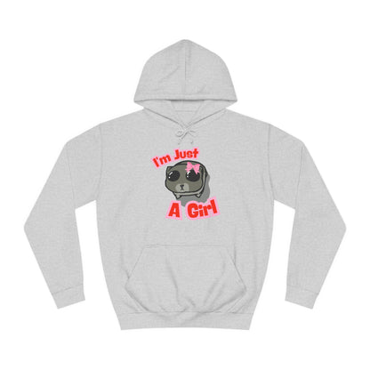 Cute Girls Unisex College Hoodie - I'm Just A Girl Design