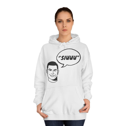 Cotton Hoodie - Cristiano Ronaldo 'Siuuu' Meme Design