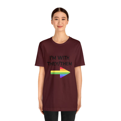 I'm With They/Them Left Arrow - Tee