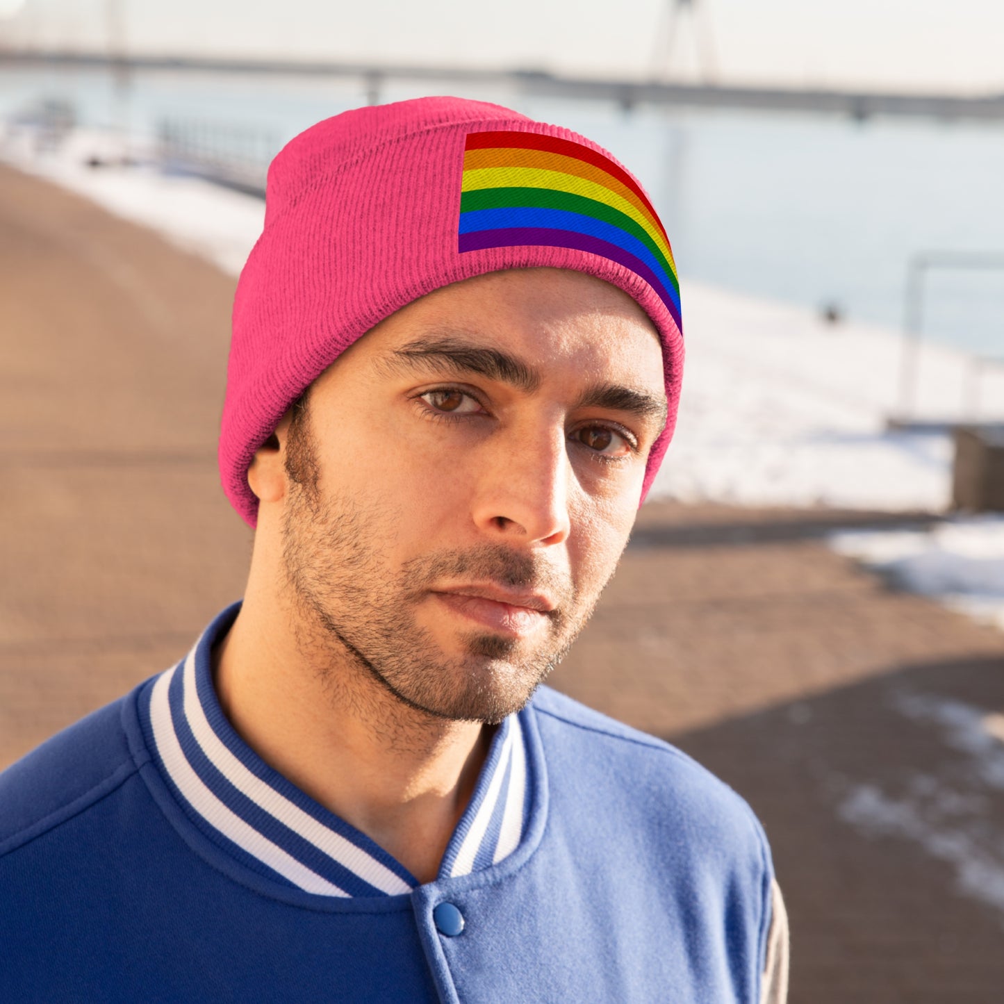 Knit Pride Flag Beanie