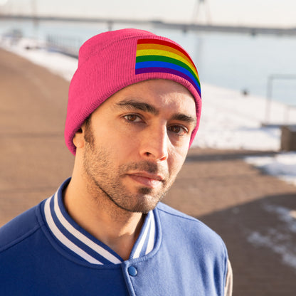 Knit Pride Flag Beanie