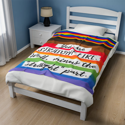 gay pride Velveteen Plush Blanket