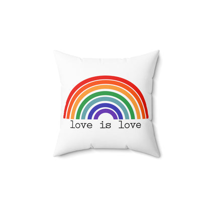 Pride Rainbow Spun Polyester Square Pillow