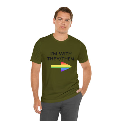 I'm With They/Them Left Arrow - Tee