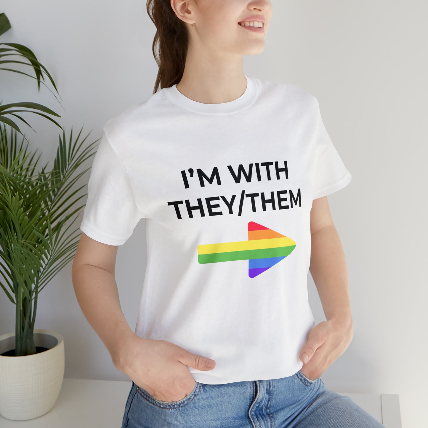 I'm With They/Them Left Arrow - Tee