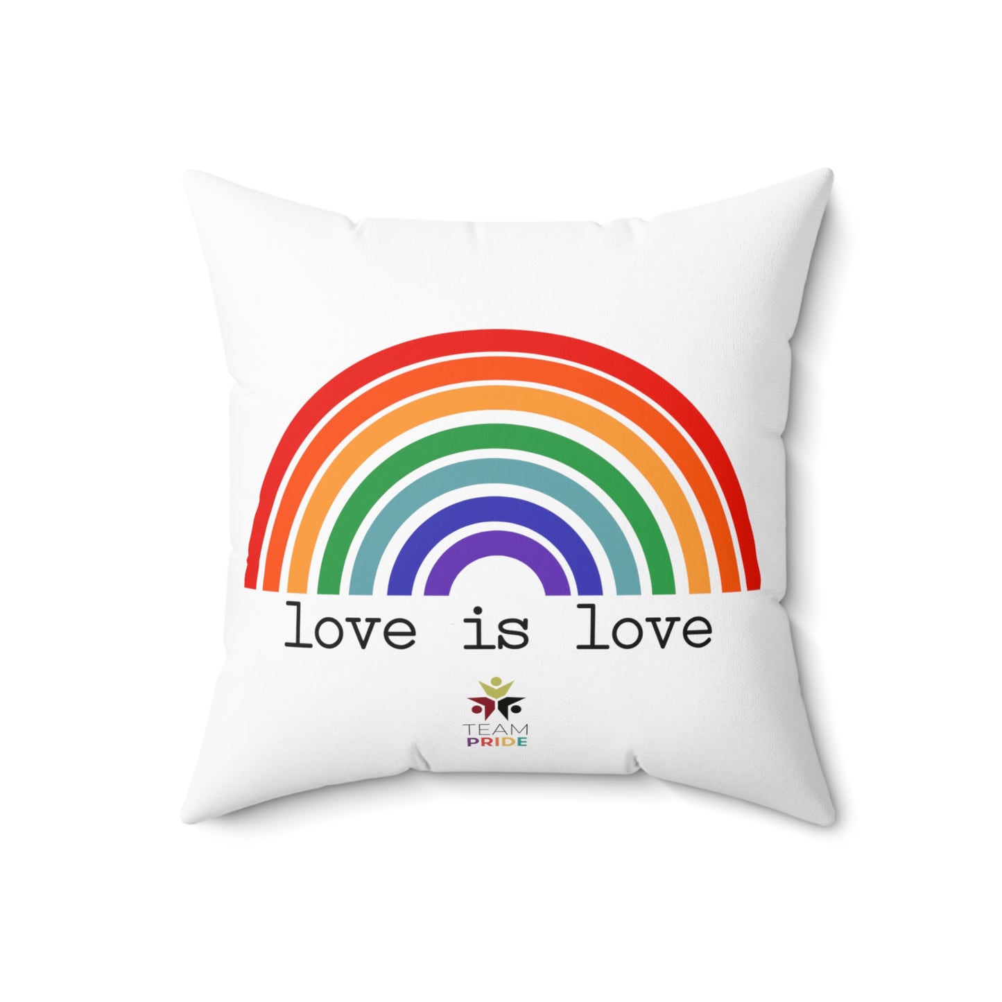 Pride Rainbow Spun Polyester Square Pillow