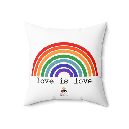 Pride Rainbow Spun Polyester Square Pillow