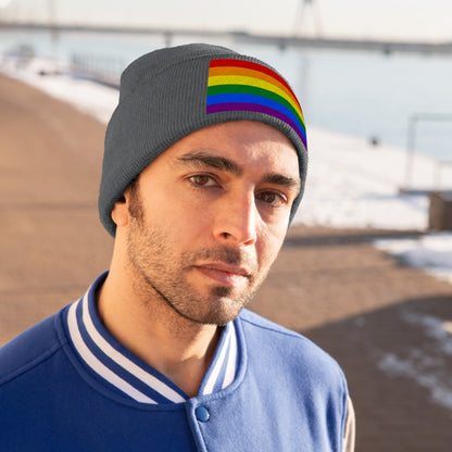 Knit Pride Flag Beanie