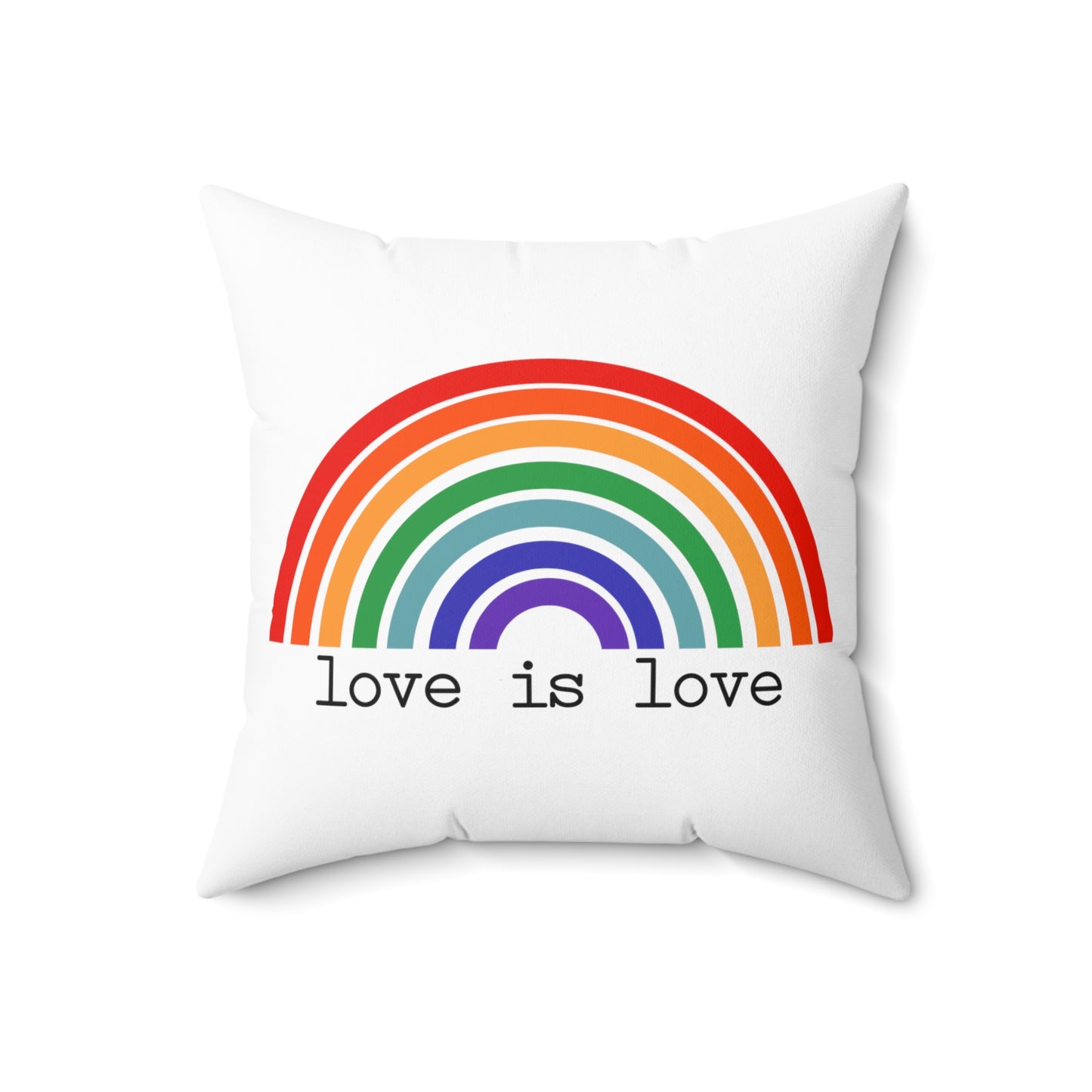 Pride Rainbow Spun Polyester Square Pillow