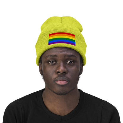 Knit Pride Flag Beanie