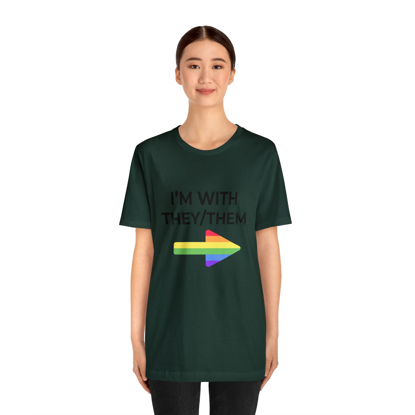 I'm With They/Them Left Arrow - Tee