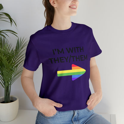 I'm With They/Them Left Arrow - Tee