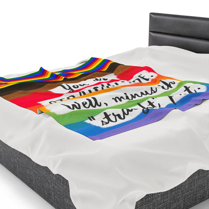 gay pride Velveteen Plush Blanket