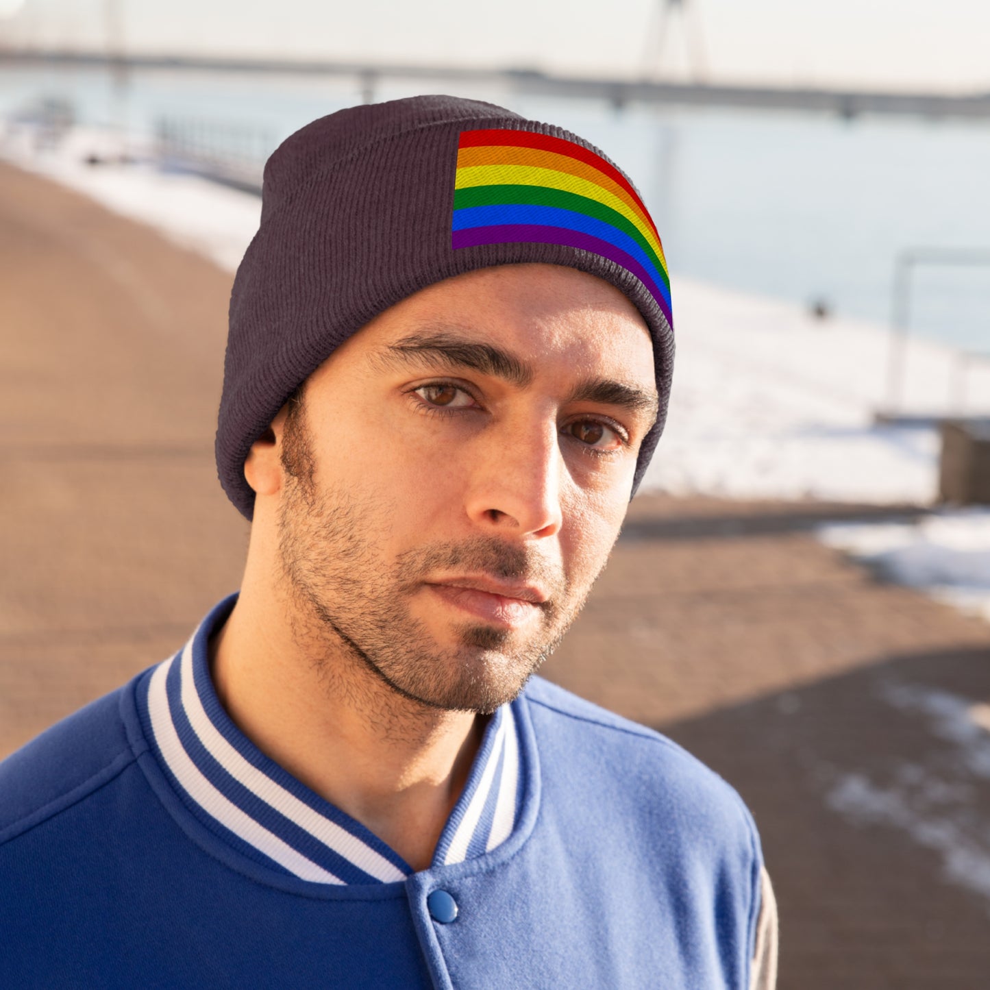 Knit Pride Flag Beanie