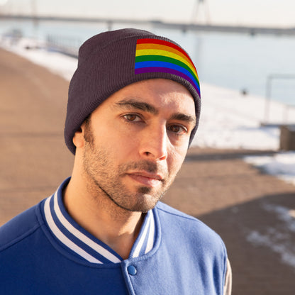 Knit Pride Flag Beanie