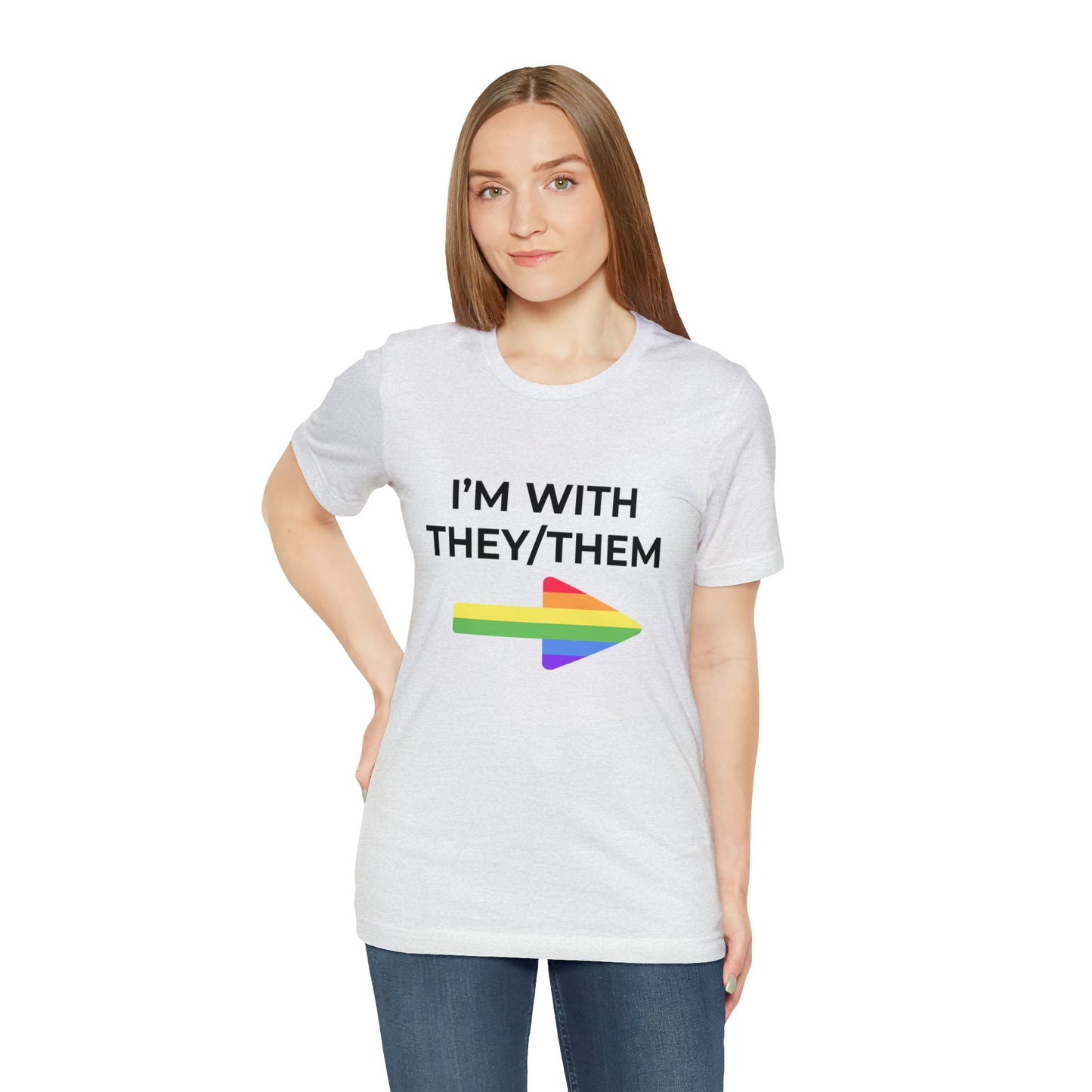 I'm With They/Them Left Arrow - Tee