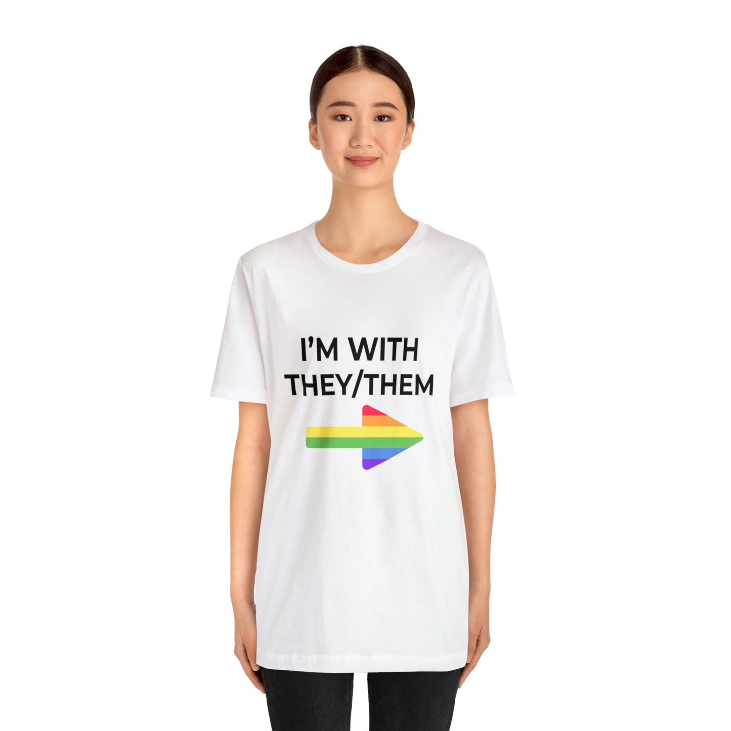 I'm With They/Them Left Arrow - Tee