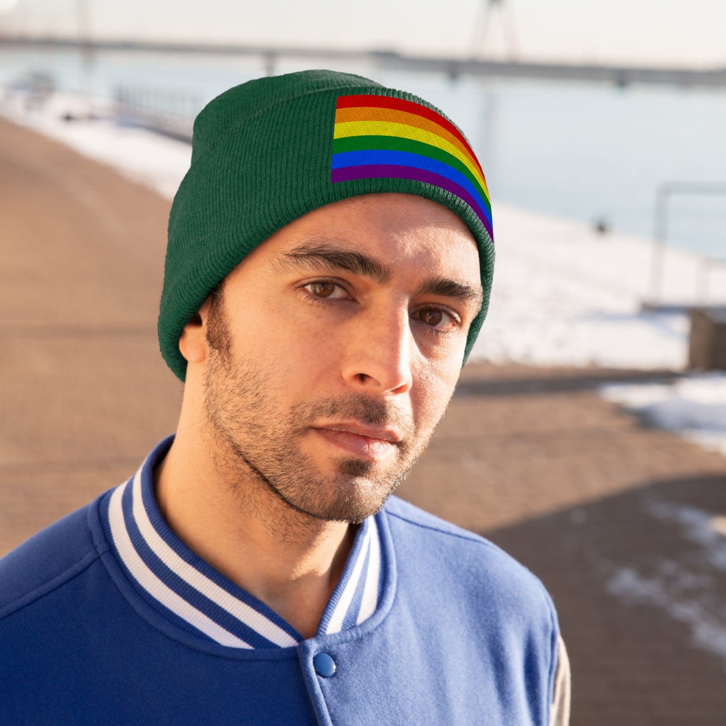Knit Pride Flag Beanie