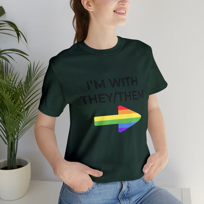 I'm With They/Them Left Arrow - Tee