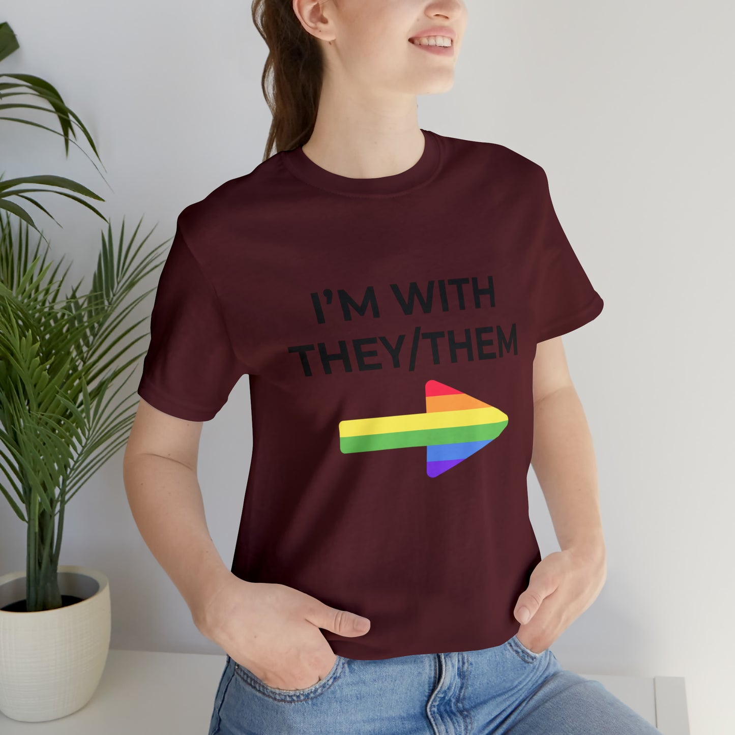 I'm With They/Them Left Arrow - Tee