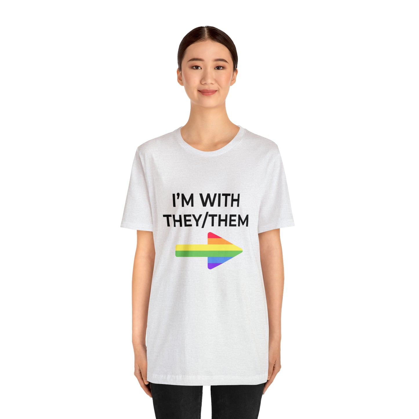 I'm With They/Them Left Arrow - Tee