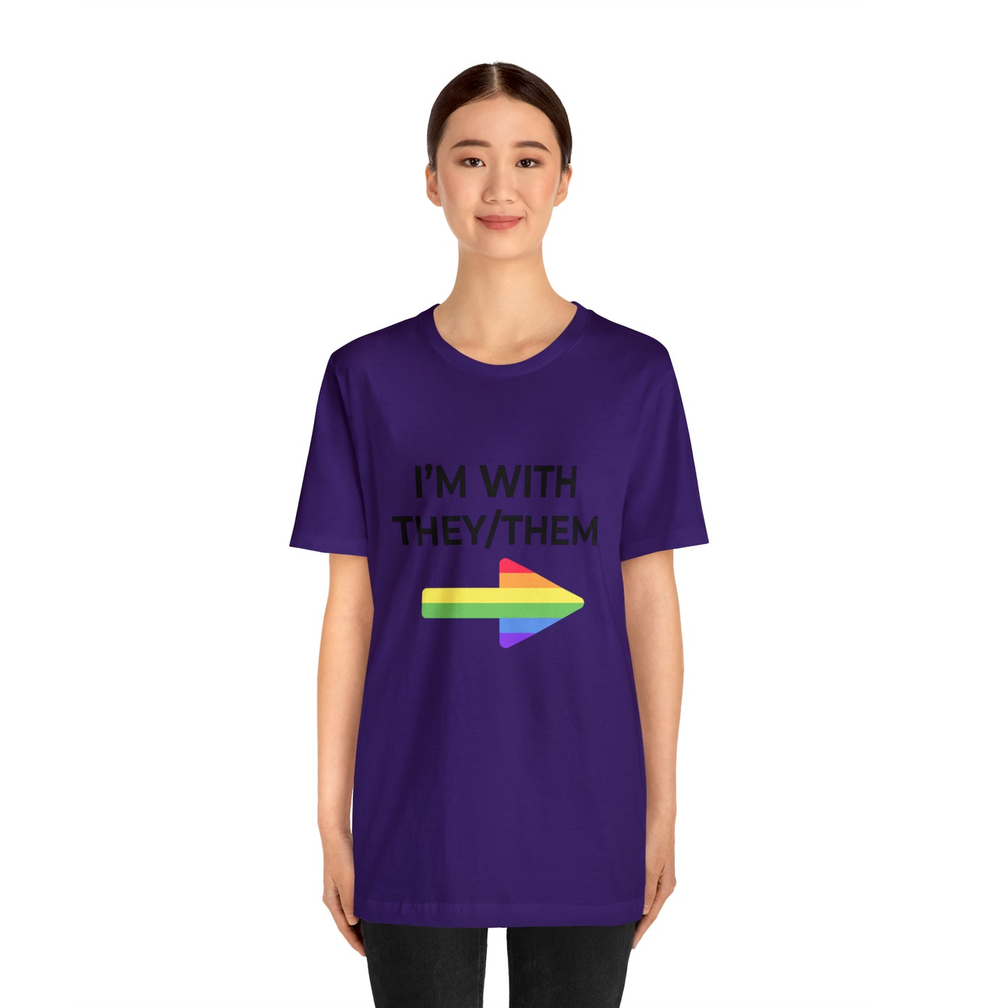 I'm With They/Them Left Arrow - Tee