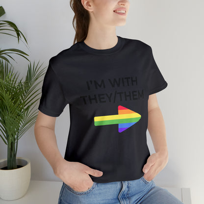 I'm With They/Them Left Arrow - Tee