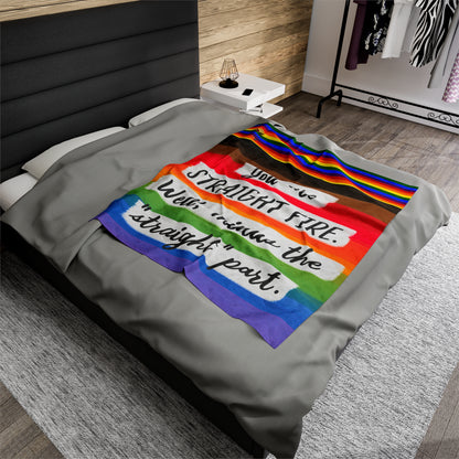 gay pride Velveteen Plush Blanket