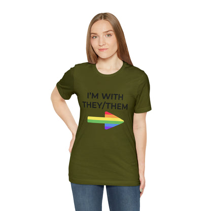 I'm With They/Them Left Arrow - Tee