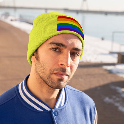 Knit Pride Flag Beanie