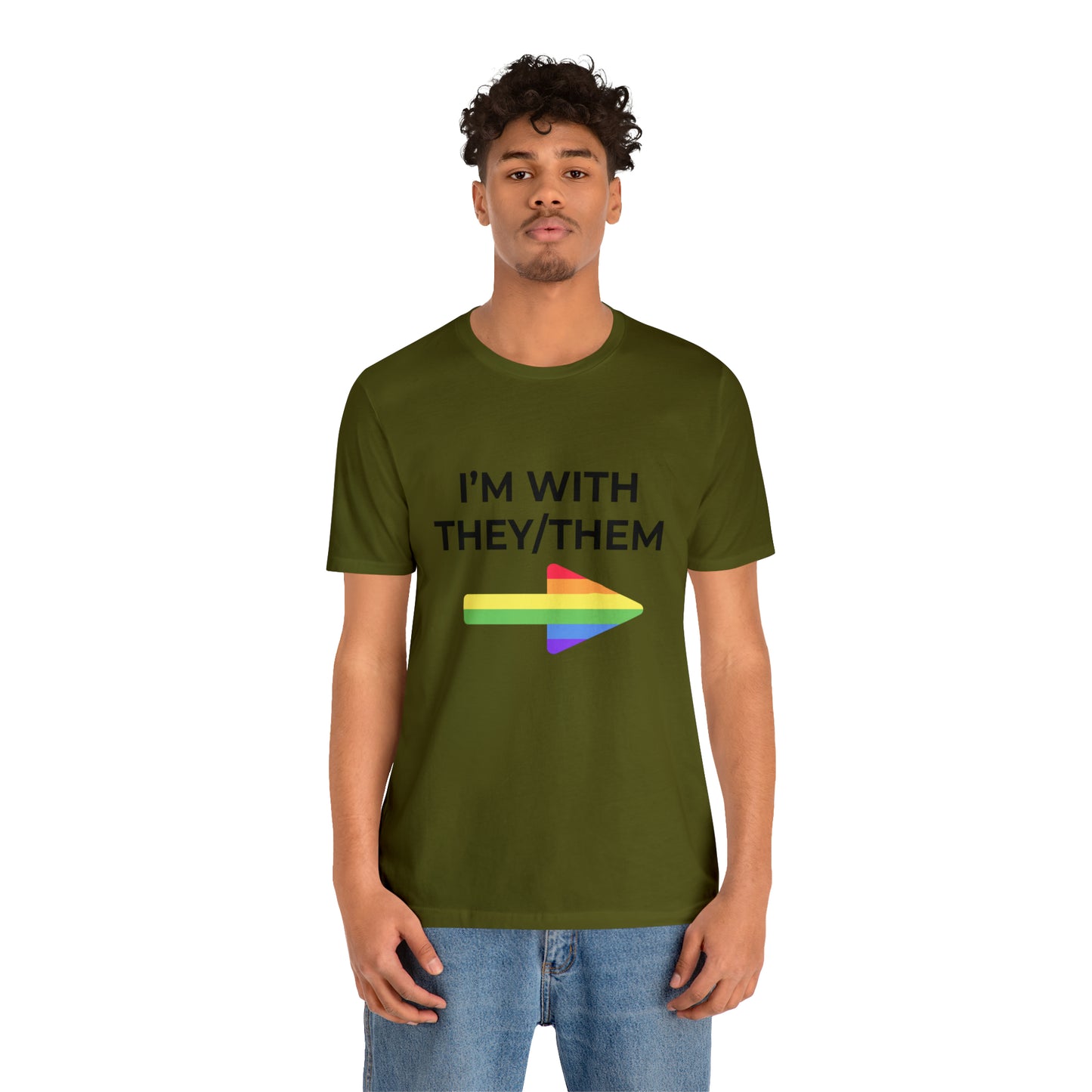 I'm With They/Them Left Arrow - Tee