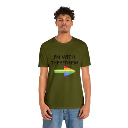 I'm With They/Them Left Arrow - Tee