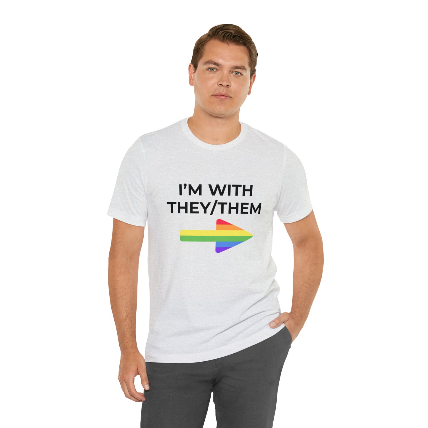 I'm With They/Them Left Arrow - Tee