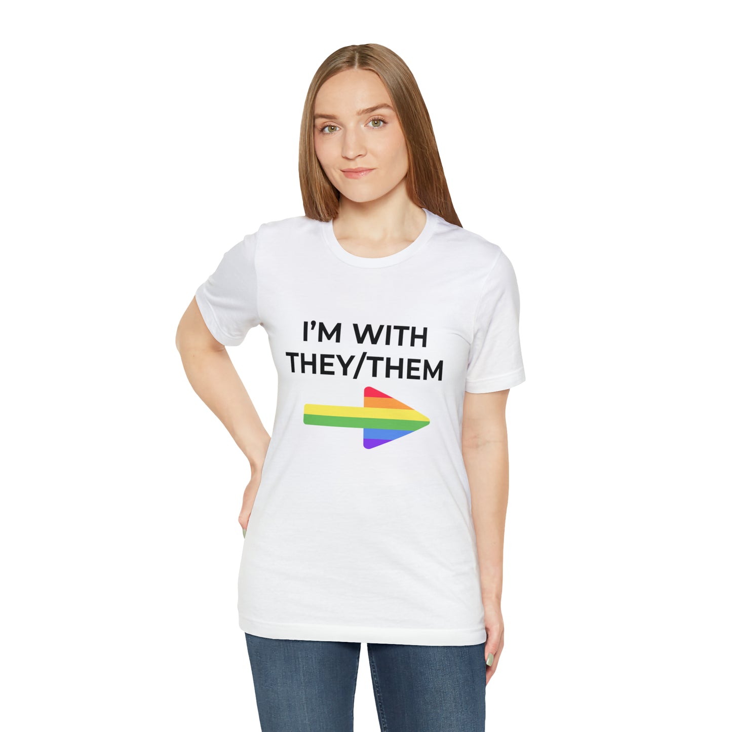 I'm With They/Them Left Arrow - Tee