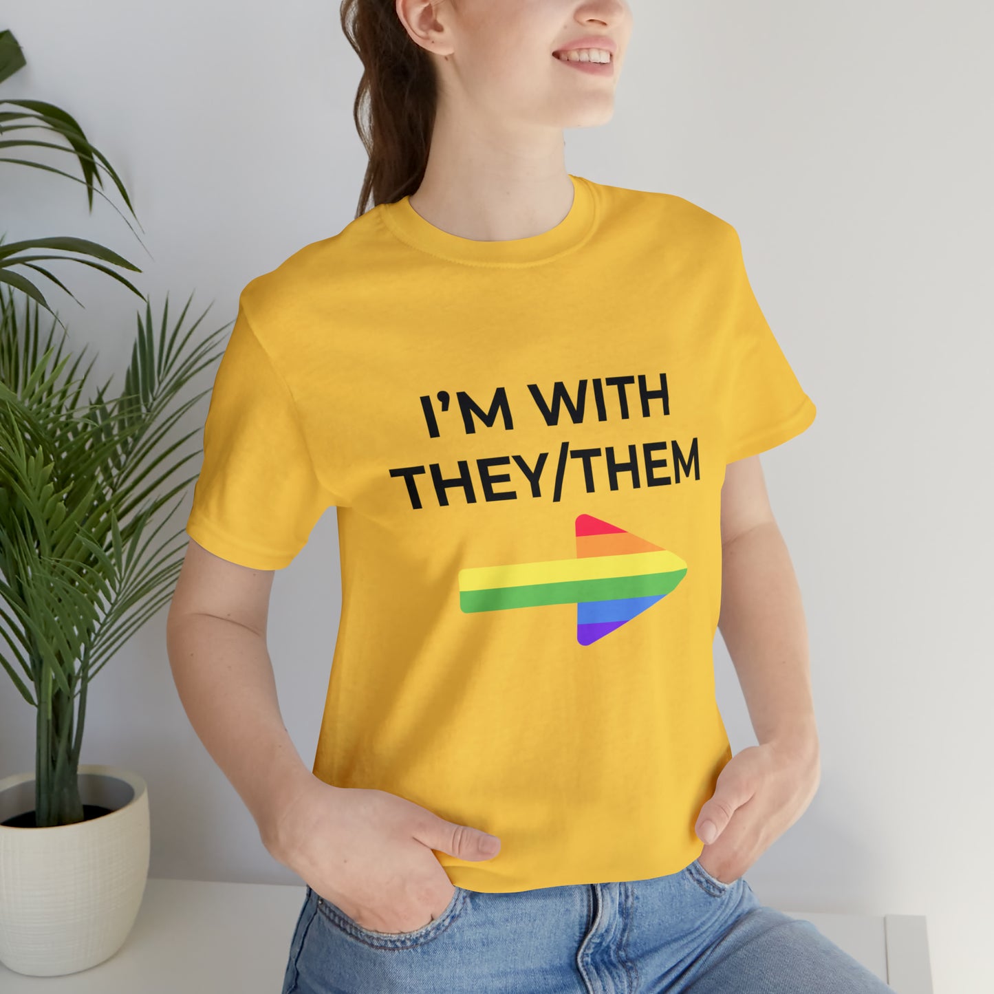I'm With They/Them Left Arrow - Tee