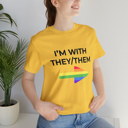 I'm With They/Them Left Arrow - Tee