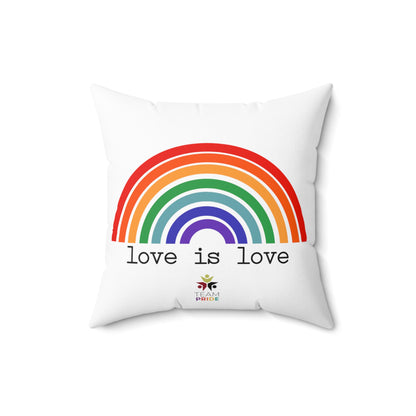 Pride Rainbow Spun Polyester Square Pillow